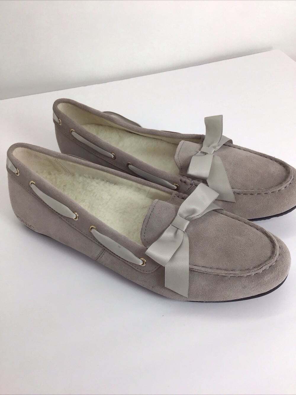 Vionic NWOT Women's Haven Alice Suede Leather Slipper Moccasin Orthotic Size 6.5